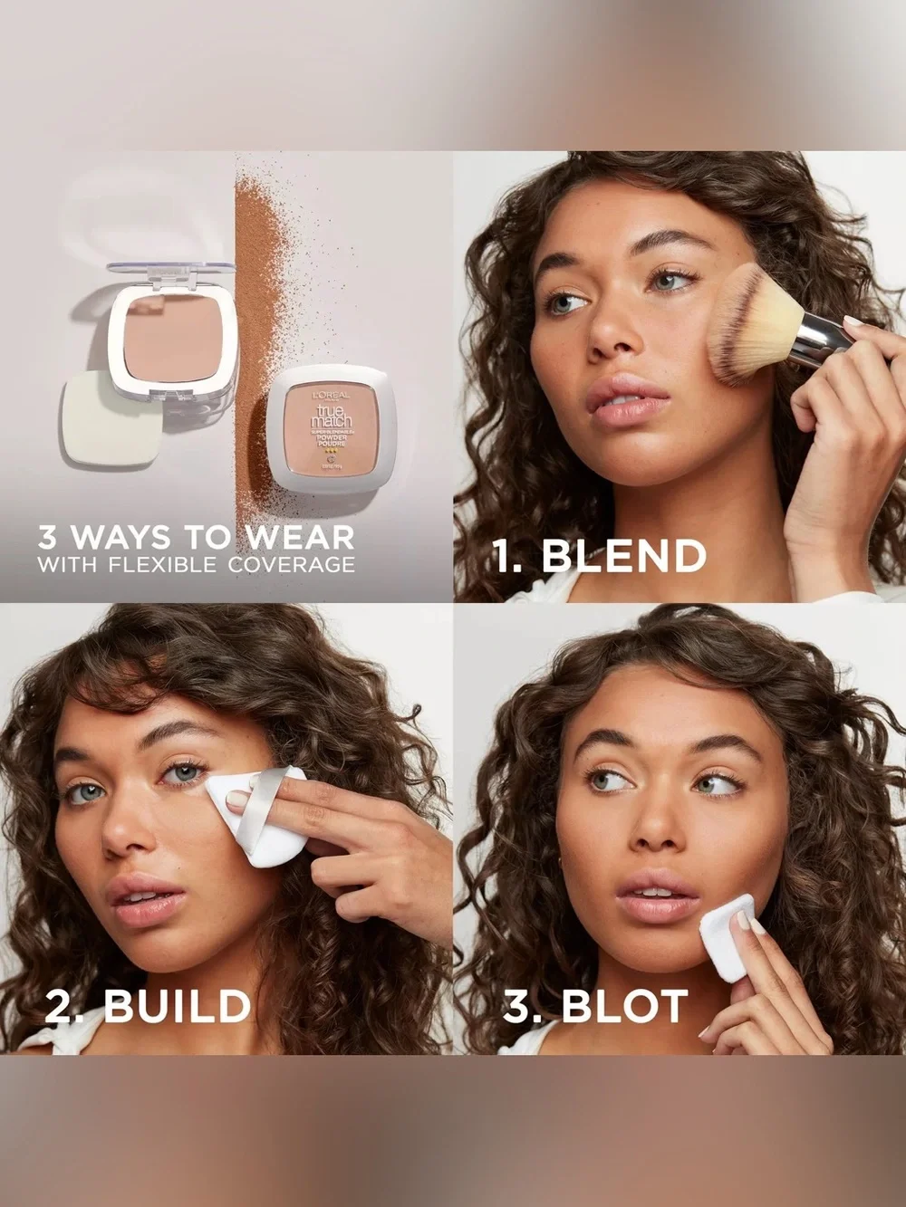 L'Oreal True Match Super-Blendable Pressed Powder - W4 Light Medium, NEW